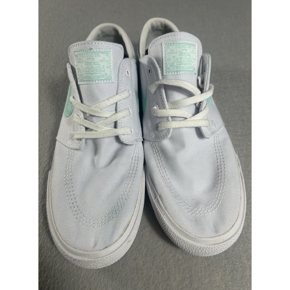 Nike SB Stefan Janoski Canvas Shoes White Teal Men's 8.5 AR7718-104 Skate